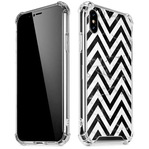 Chevron Marble iPhone XS Max Clear Case